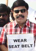 Actor Powerstar Srinivasan @ Road Safety Helmet Awareness Rally 